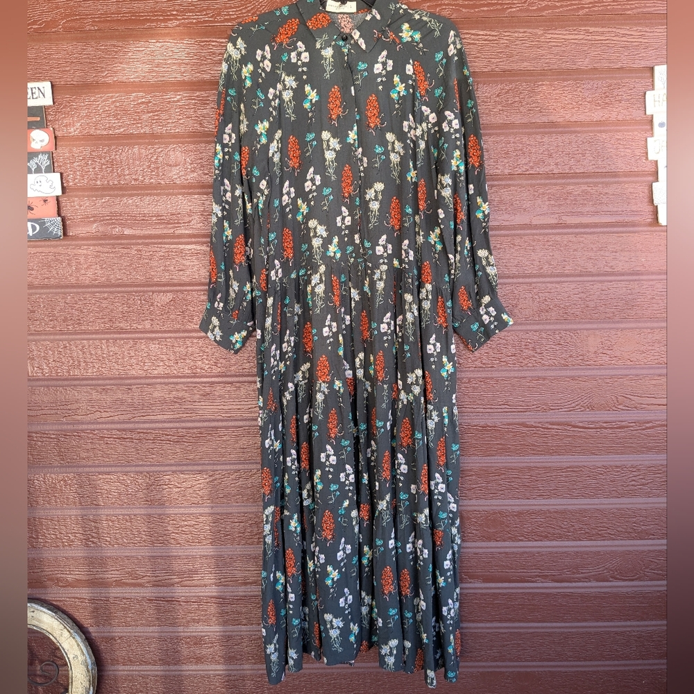 NATURAL LIFE Dark Green Floral Maxi Dress - Picture 2 of 7